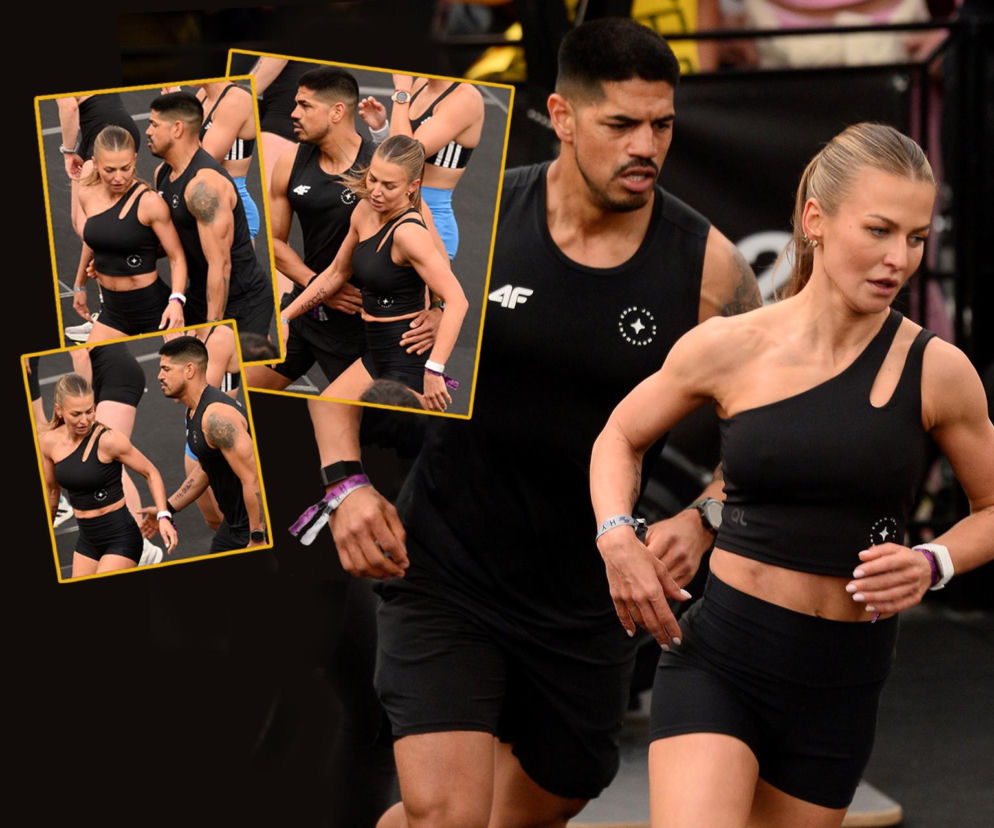 Anna Lewandowska z przystojniakiem w Warszawie. Wylali z siebie siódme poty!