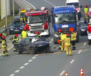 Poważny wypadek na wschodniej obwodnicy Krakowa