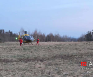Wypadek w lesie w Czermnej. 10-latek spadł z ciągnika [ZDJĘCIA]