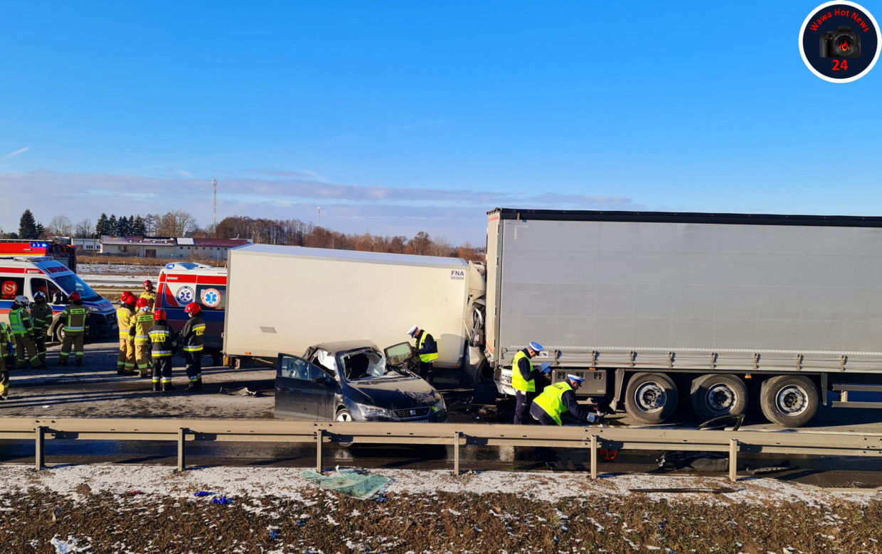 Poważny wypadek na trasie S8 pod Pruszkowem