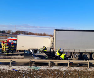 Poważny wypadek na trasie S8 pod Pruszkowem
