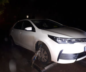 Zdjęcie z akcji policji na terenie powiatu wołomińskiego