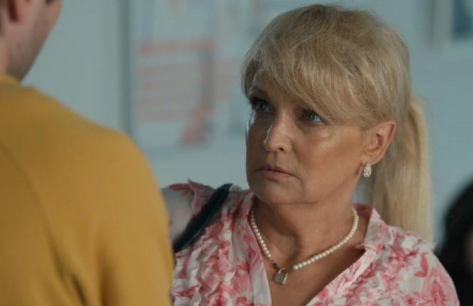 Barwy szczęścia, odcinek 3301. Cezary (Marcel Opaliński), Małgorzata (Adrianna Biedrzyńska)