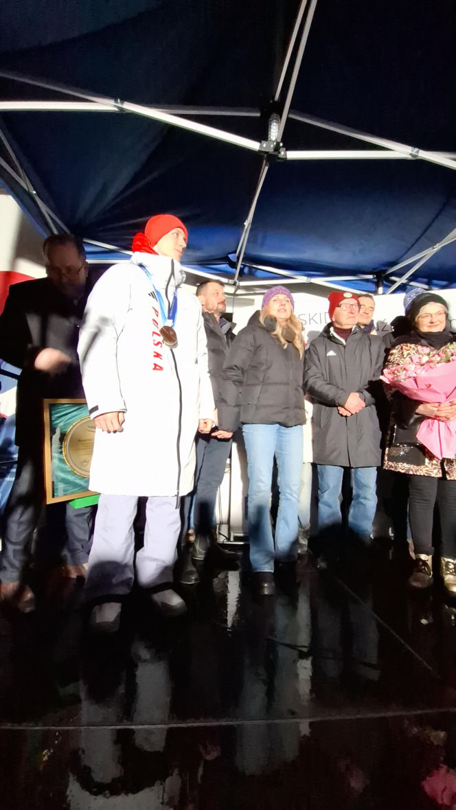 Powitanie Kacpra Tomasiaka w Bystrej 18.02.2026