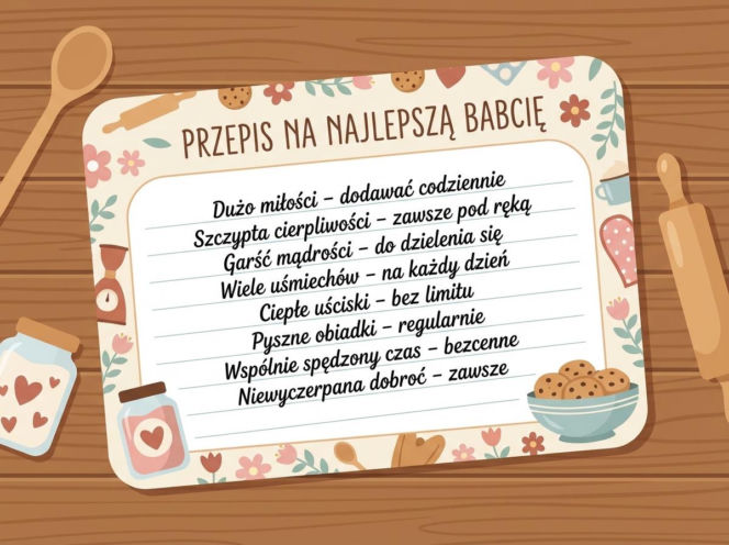 Kartka z życzeniami na Dzień Babci 2026