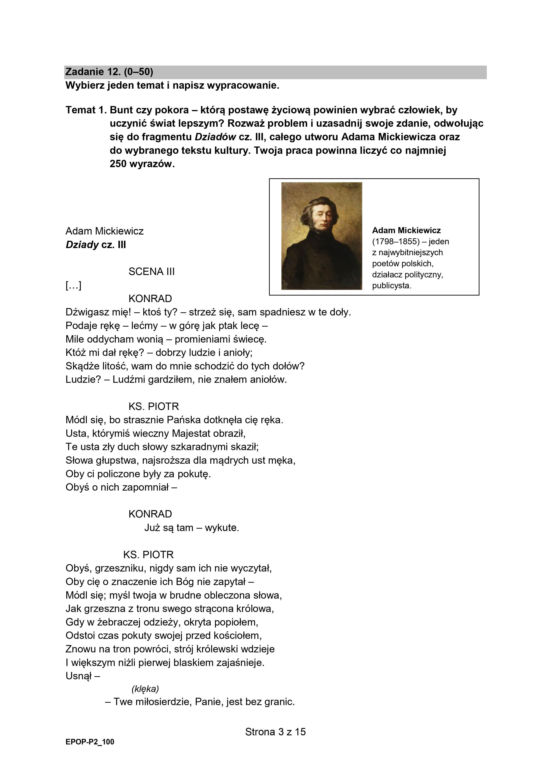 Matura 2024 - język polski. Arkusze Formuła 2015 (pp)