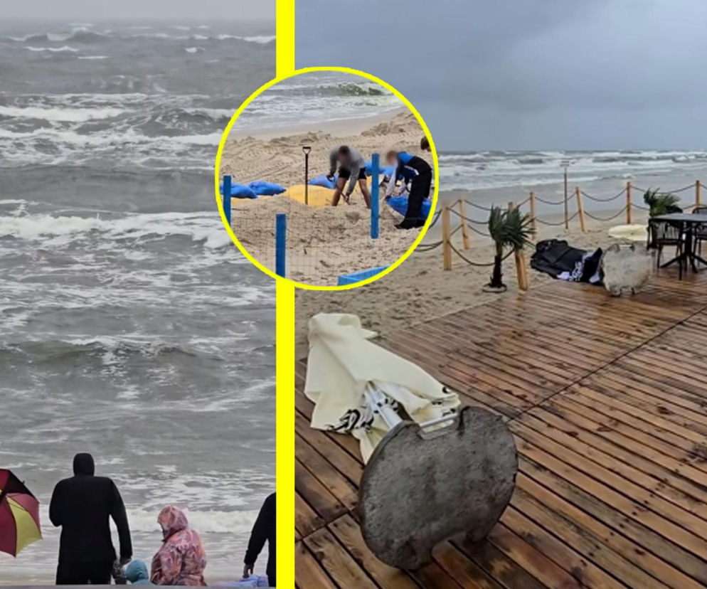 Dramatyczne sceny w Stegnie. Bałtyk pochłonął popularną plażę