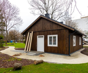 Domki fińskie na Polu Mokotowskim w Warszawie