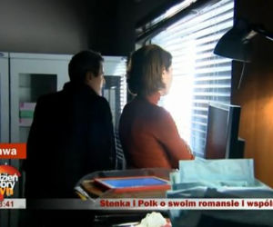 Dzień dobry TVN na planie serialu Lekarze. Danuta Stenka, Piotr Polk
