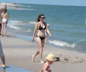Wenus z Juraty czyli Agnieszka Dygant na plaży