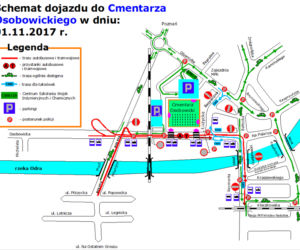 Schemat dojazdu do Cmentarza Osobowickiego