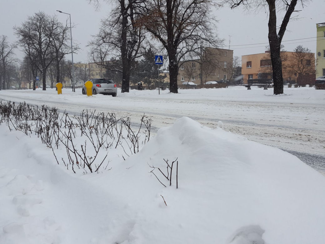 Kolejny atak zimy tej zimy w Lesznie. Miasto zasypane śniegiem