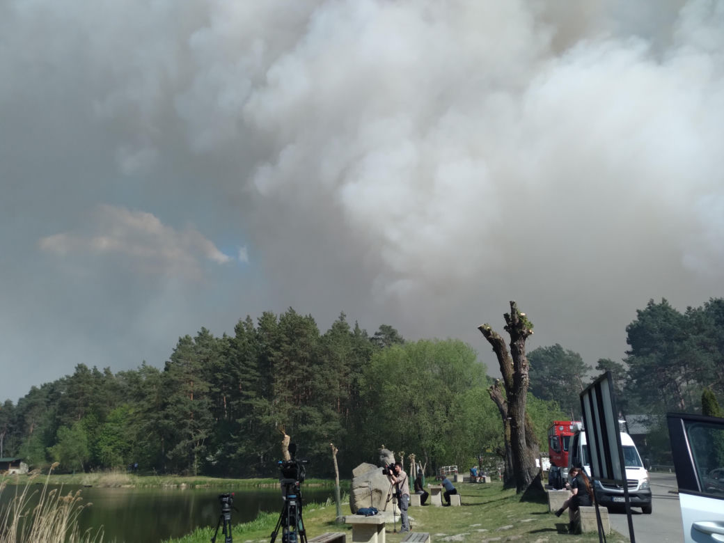 Pożar w Puszczy Białowieskiej