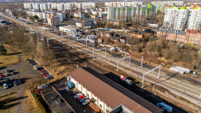 Przebudowa linii kolejowej E65 w Sosnowcu, remonty wiaduktów, dworca, peronów