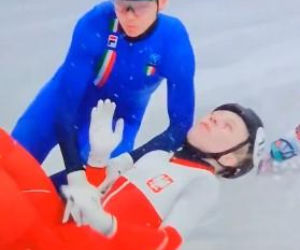 Wypadek Kamili Sellier w short tracku