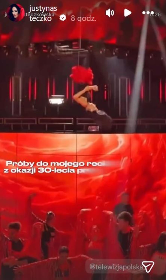 Steczkowska na próbach przed Opolem