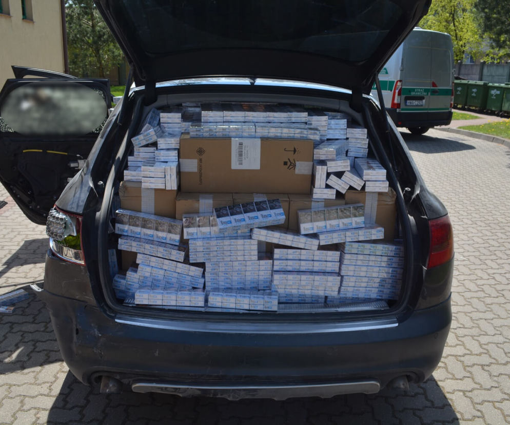 Krasnopol. Uciekający samochód wypełniony papierosami [ZDJĘCIA]