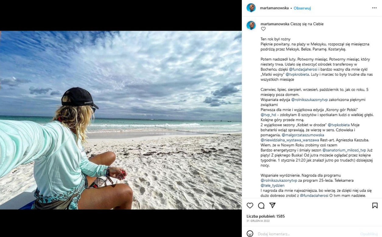 Marta Manowska na plaży