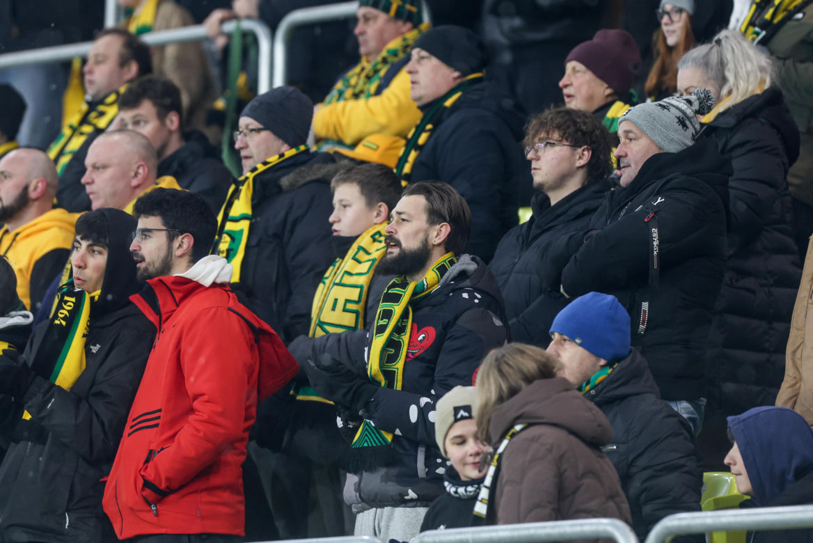 GKS Katowice - Widzew Łódź, zdjęcia kibiców z meczu 20. kolejki PKO BP Ekstraklasy