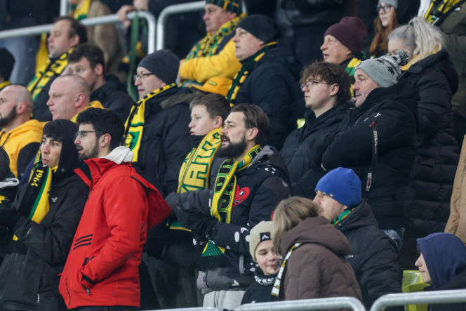 GKS Katowice - Widzew Łódź, zdjęcia kibiców z meczu 20. kolejki PKO BP Ekstraklasy