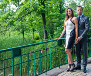 Grzegorz Krychowiak i Celia Jaunat