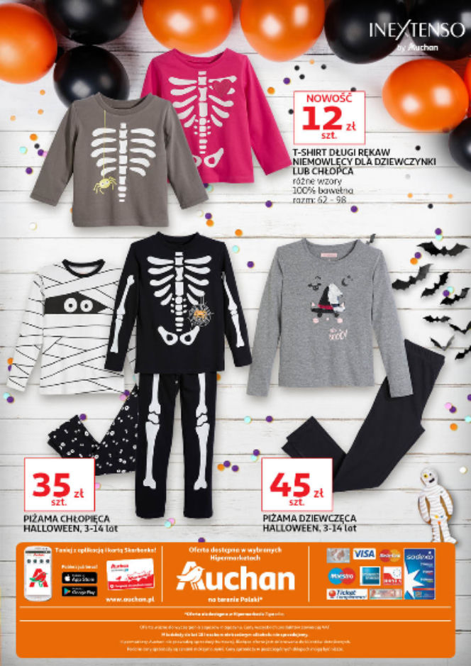 Gadżety i stroje na Halloween w Auchan