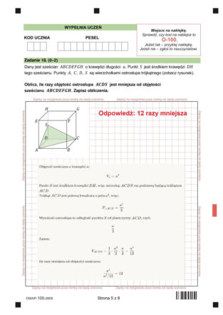E8 matematyka 2026 odpowiedzi i cały arkusz cke z rozwiązaniami