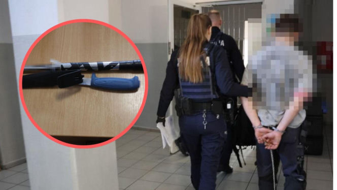 Atak nożownika w sklepie. Mężczyzna sterroryzował kobietę