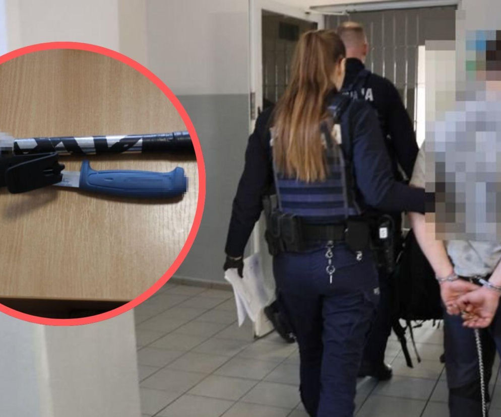 Z nożem i pałką wszedł do sklepu. 27-latek sterroryzował ekspedientkę