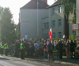 Protest w Szczecinie po przegłosowaniu ustawy Lex TVN