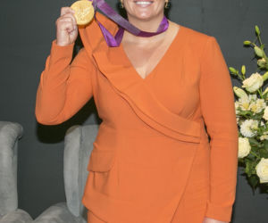  Anita Włodarczyk ze złotym medalem olimpijskim na gali PKOl