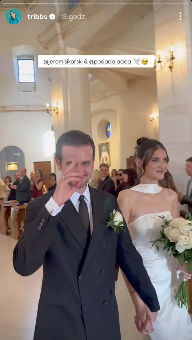 Jeremi Sikorski wziął ślub z uczestniczką "Top Model" i zaśpiewał na własnym weselu! Ładna z nich para?