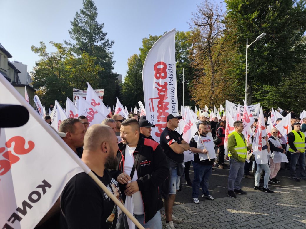 Górnicy protestują przeciw zwolnieniom