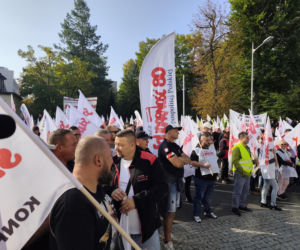 Górnicy protestują przeciw zwolnieniom