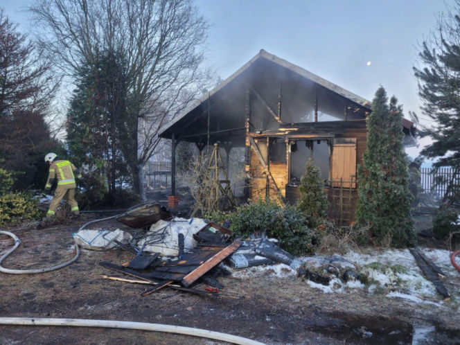 Pożar w Takomyślach w powiecie kaliskim