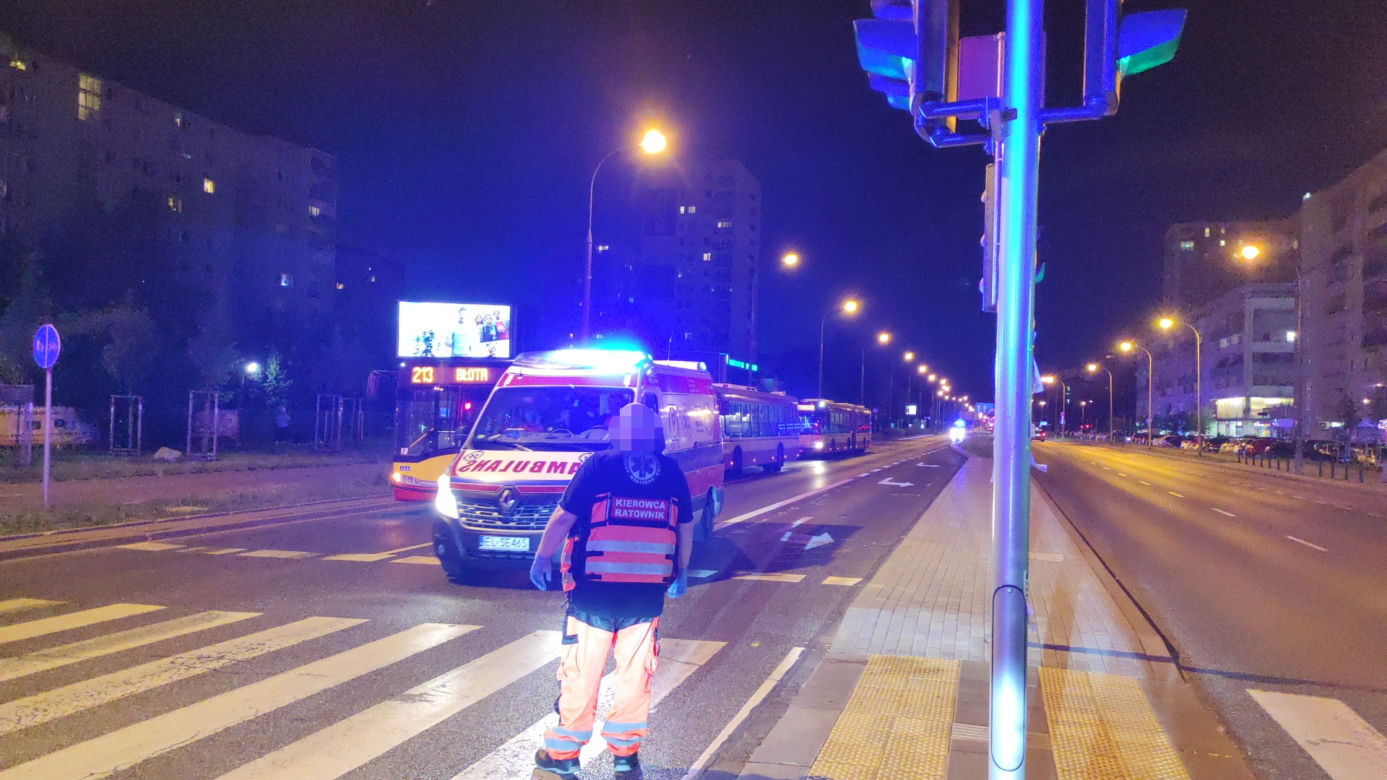 Potworny wypadek na warszawskim Gocławiu