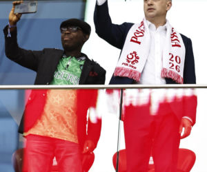 Kibice na meczu Polska-Nigeria