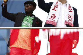 Kibice na meczu Polska-Nigeria