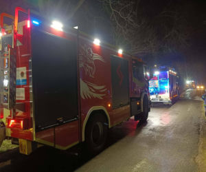 Pożar budynku w miejscowości Bartoszówka w powiecie grodziskim