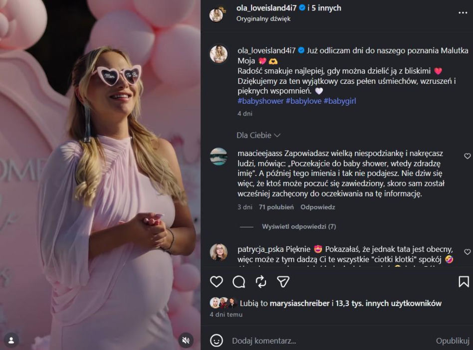 Wielkie baby shower Oli Tomali