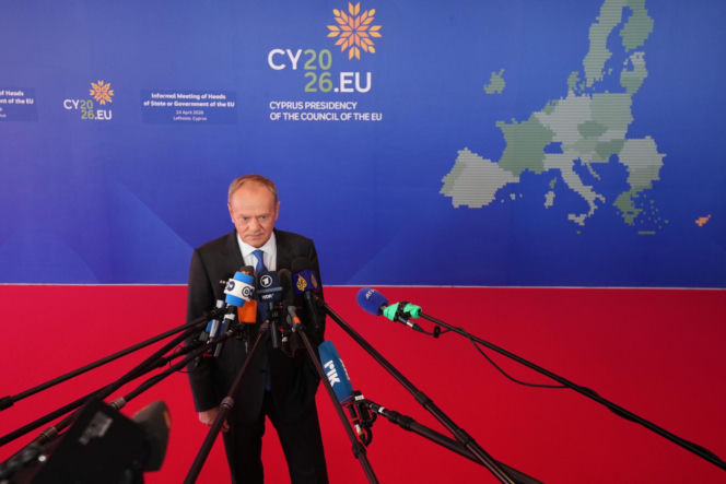Donald Tusk  podczas nieformalnego szczytu Rady Europejskiej w Nikozji