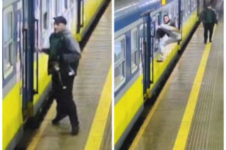 Pobicie w SKM na trasie Gdańsk Wrzeszcz - Gdańsk Główny. Policja szuka tych mężczyzn [WIDEO]