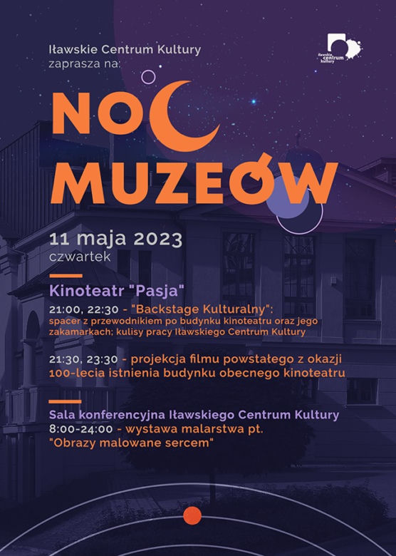 Noc muzeów Iława 2023 - plakaty