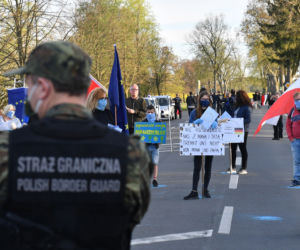 Protest na granicy polsko-niemieckiej w Rosówku