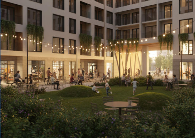 Koncepcyjna nowej zabudowy w miejscu Alfy Centrum