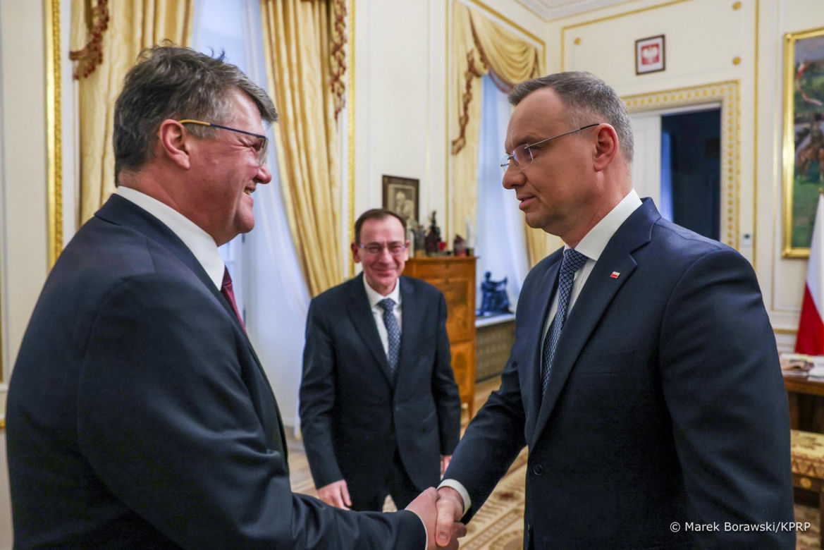 Maciej Wąsik i Mariusz Kamiński w Pałacu Prezydenckim