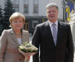 Angela Merkel i Petro Poroshenko w Kijowie 