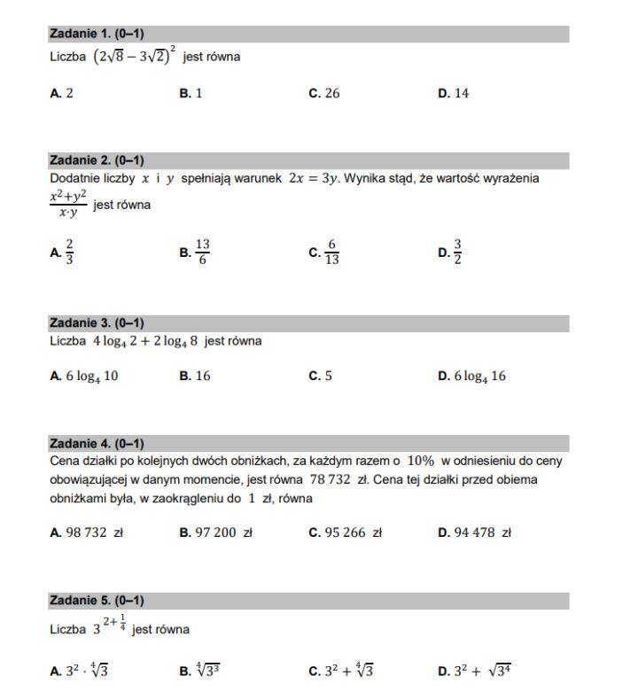 matura 2022 matematyka