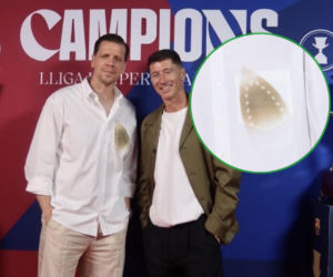 Ale heca! Wojciech Szczęsny przyszedł na imprezę w „przypalonej” żelazkiem koszuli. Cena zwala z nóg