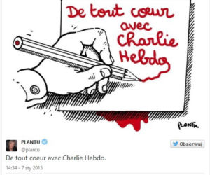  Atak terrorystyczny na Charlie Hebdo - rysunki satyryczne po ataku